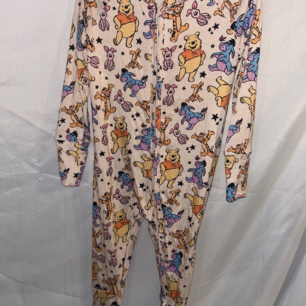 Disney Winnie the Pooh Kids One Piece Pajama - Bamboo romper - Cream